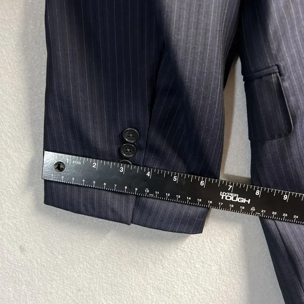 Jos A Bank 48L Blue 100% Wool Signature Gold Blazer Suit‎ Jacket Sport Coat